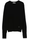 Patrizia Pepe Classic Black Cashmere Sweater In Black