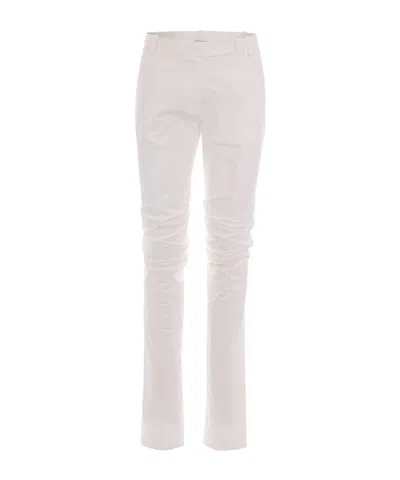 Patrizia Pepe Casual Pants With Belt Loops In White