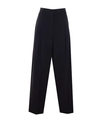 Patrizia Pepe Casual Trousers With Belt Loops In Black