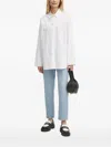 Patrizia Pepe Central-tie Poplin Shirt In White
