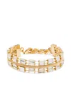 Patrizia Pepe Crystal-embellished Necklace In Gold