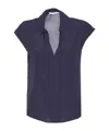 Patrizia Pepe Chain-detail Blouse In Black