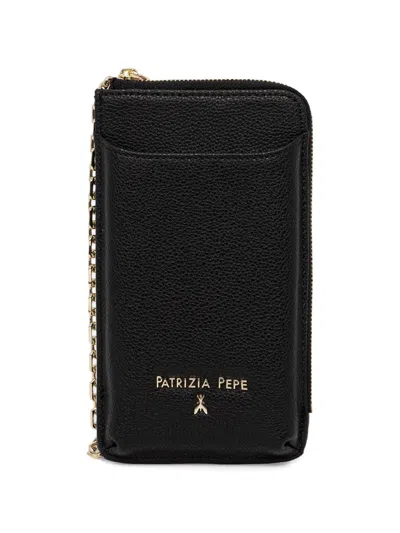 Patrizia Pepe Chain-strap Phone Crossbody Bag In Black