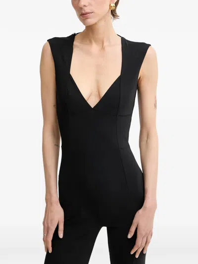 Patrizia Pepe Chain-belt Jumpsuit In Black