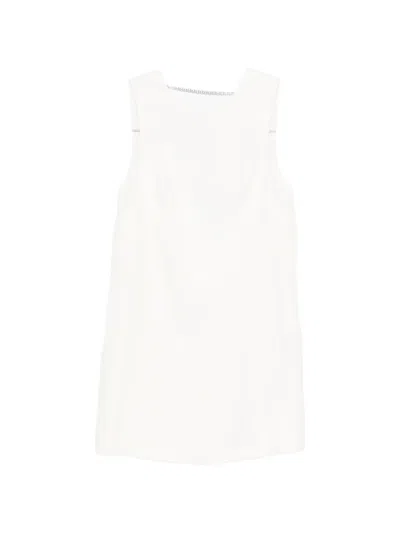 Patrizia Pepe Chain-detail Mini Dress In White