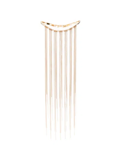 Patrizia Pepe Chain-fringe Choker Necklace In Gold