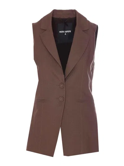Patrizia Pepe Vest In Brown