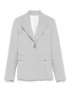 Patrizia Pepe Single Button Blazer  In Grey
