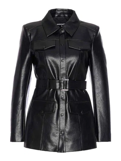 PATRIZIA PEPE BLACK JACKET FRONTAL BUTTONS CLOSURE
