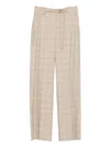 Patrizia Pepe Check-pattern Trousers In Neutral