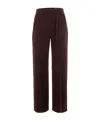 Patrizia Pepe Checked Fluid Trousers In Brown
