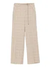 Patrizia Pepe Check-pattern Trousers In Neutral