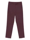 Patrizia Pepe Checked Belted Trousers In Purple