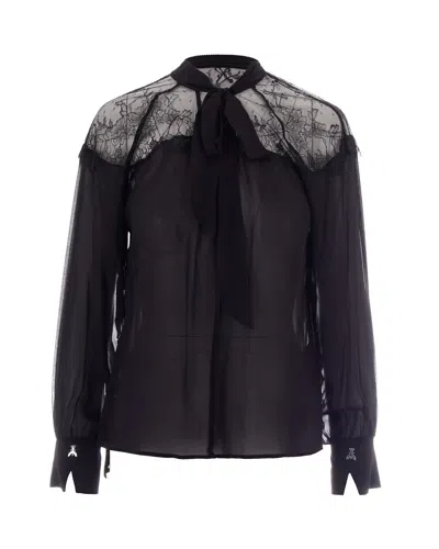 Patrizia Pepe Chic Mini Shirt For Women In Black