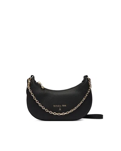 Patrizia Pepe Chic Mini Shoulder Bag For Women In Black