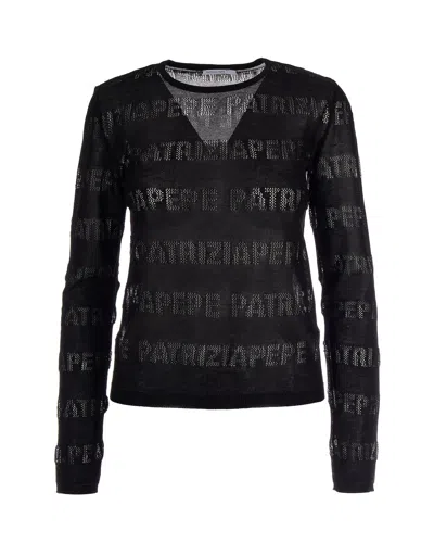 Patrizia Pepe Chic Women's Sweater In Nero