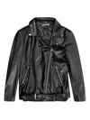 Patrizia Pepe Chiodo Over Ecopelle In Black
