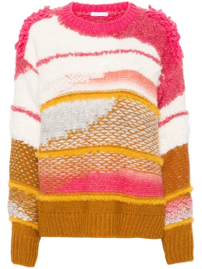 Patrizia Pepe Chunky-knit Sweater In White