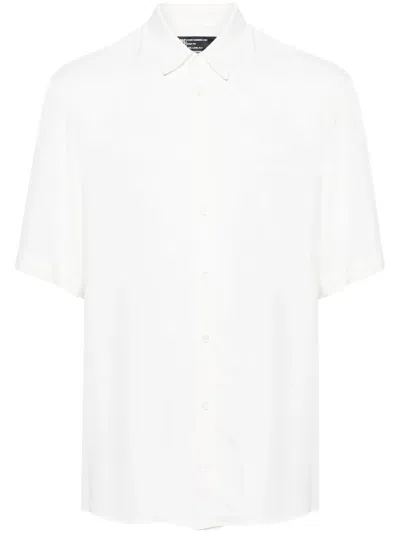 Patrizia Pepe Classic-collar Twill Shirt In White