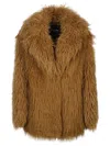 Patrizia Pepe Wide-lapel Coat In Animal Print