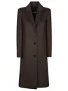 Patrizia Pepe Single-breasted Coat In Black