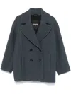 Patrizia Pepe Double-breasted Coat In Gray