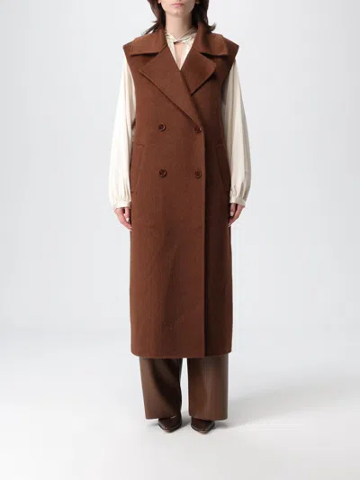 PATRIZIA PEPE COAT PATRIZIA PEPE WOMAN COLOR BROWN,435705032