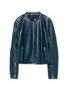 COATED FABRIC BIKER JACKET
