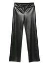 Patrizia Pepe Coated Flare Trousers In Black
