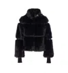 Patrizia Pepe Cappotto Fluffy Corto Nero In Black