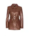 Patrizia Pepe Brown Jacket Frontal Buttons Closure In Multi