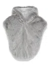 Patrizia Pepe Collar Jacket In Gray