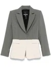Patrizia Pepe Colour-block Blazer In Grey