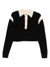 Patrizia Pepe Colour-block Sweater In Black