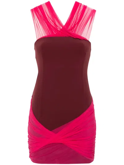 Patrizia Pepe Colourblock Mini Dress In Pink