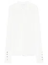 Patrizia Pepe Concealed Button-down Shirt In White