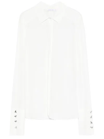 Patrizia Pepe Concealed Button-down Shirt In White