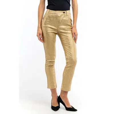 Patrizia Pepe Cotton Casual Women's Pants In Gold
