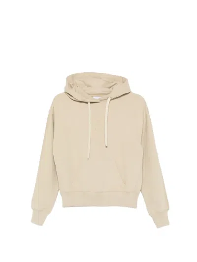 Patrizia Pepe Cotton Hoodie In Neutral