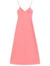 Patrizia Pepe Cotton Maxi Dress In Pink