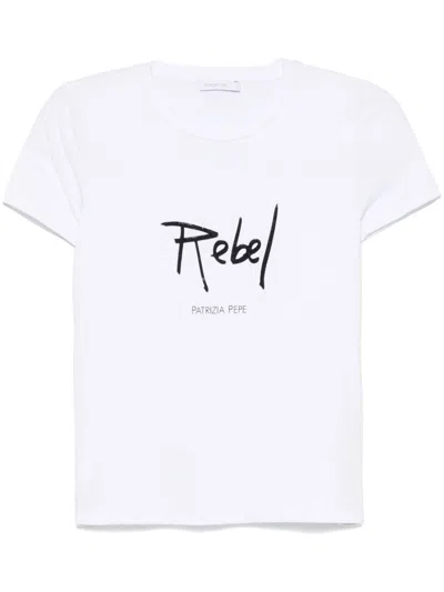 Patrizia Pepe Cotton T-shirt In White
