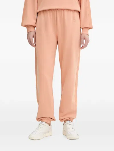 Patrizia Pepe Cotton Track Pants In Brown