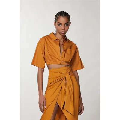 Patrizia Pepe Cotton Women's Blouse In Orange