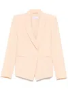 Patrizia Pepe Crepe Blazer In Orange
