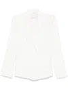 Patrizia Pepe Crepe Blazer In White