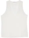 Patrizia Pepe Scoop-neck Sleeveless Top In White