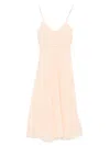 Patrizia Pepe Crepe Midi Dress In Orange