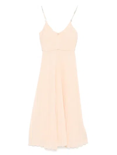Patrizia Pepe Crepe Midi Dress In Orange