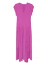 Patrizia Pepe Mittellanges Kreppkleid In Violett