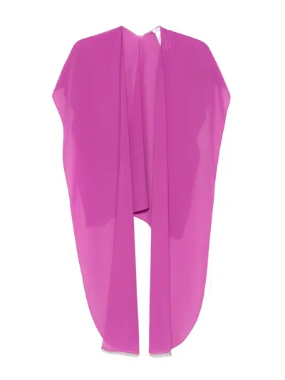 Patrizia Pepe Crepe Scarf In Purple